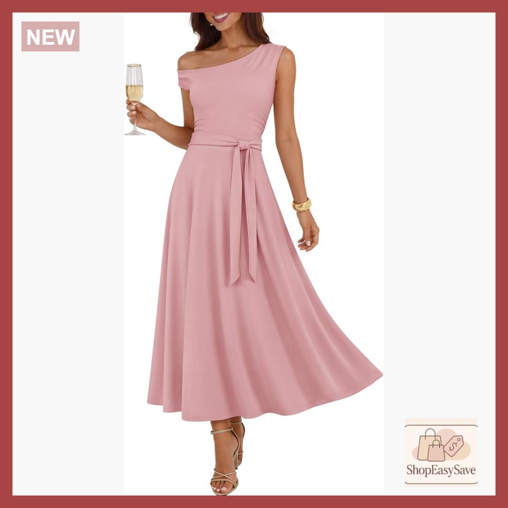 One Shoulder Maxi Dress Elegant Formal Cocktail Wedding Guest Party Wear